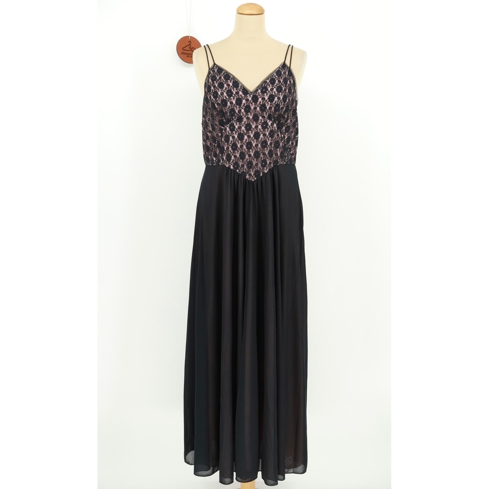 J. Peterman Lace Bodice Maxi Dress Double Strap Medium Ballet Slip Whimsigoth